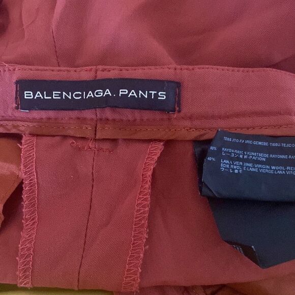 Balenciaga Straight Leg Pants Rusted Orange 8 - Picture 4 of 5